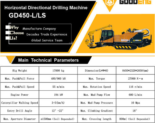 GD450-LS Hdd Machine, 45ton hdd machine, 45t hdd machine, goodeng hdd machine